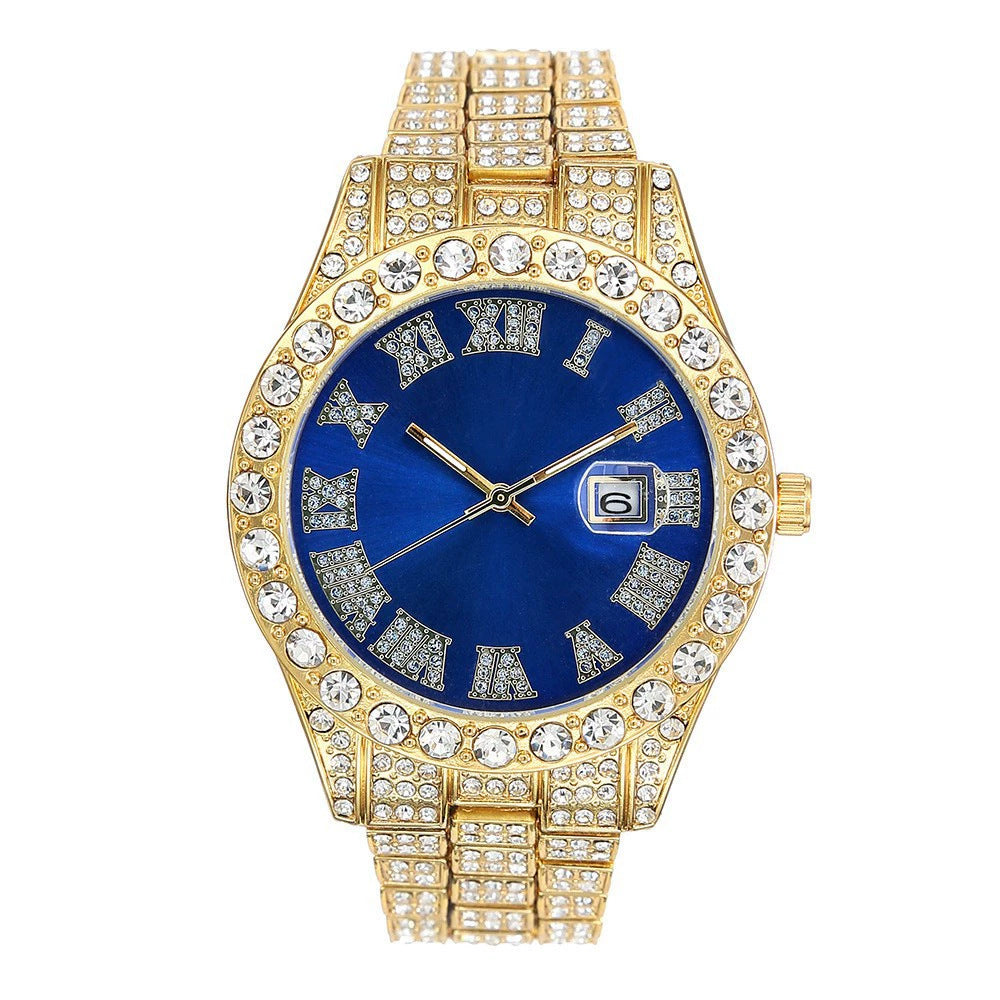 Mens Diamond Quartz Watch