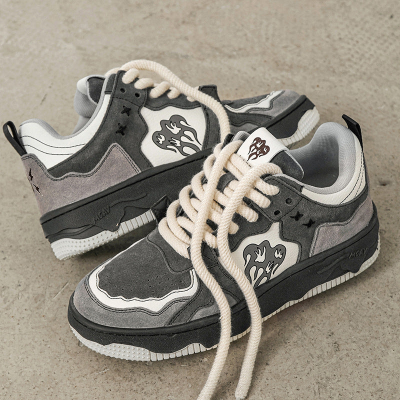 Vintage Deconstruction High-top Sneakers