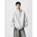 Versatile cotton blended Solid color Hoodie