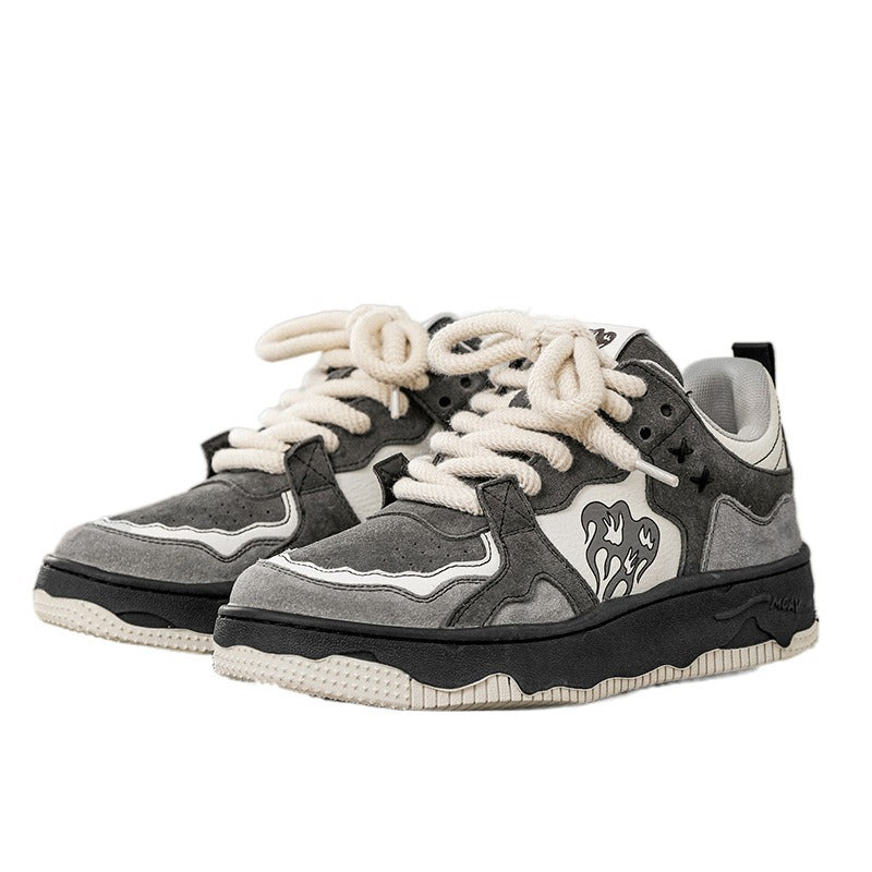 Vintage Deconstruction High-top Sneakers