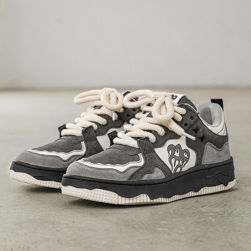Vintage Deconstruction High-top Sneakers