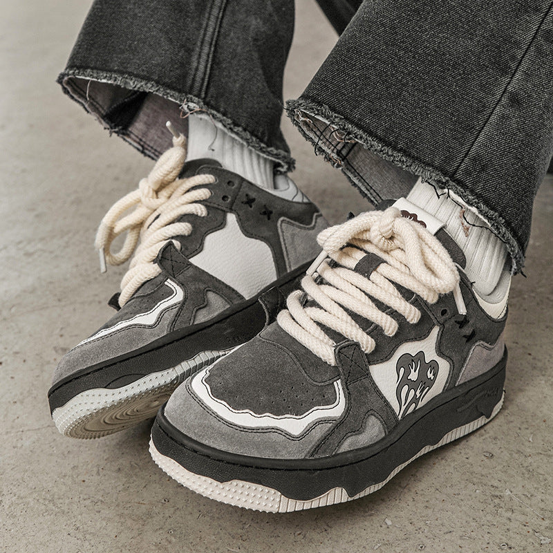 Vintage Deconstruction High-top Sneakers