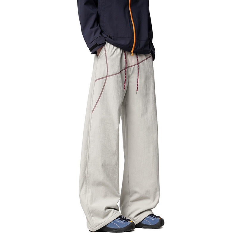 Color blocked casual men’s trousers