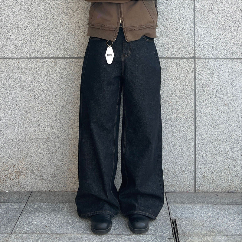 Loose Wide Leg Denim Pants for Men