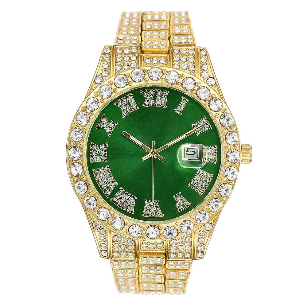 Mens Diamond Quartz Watch