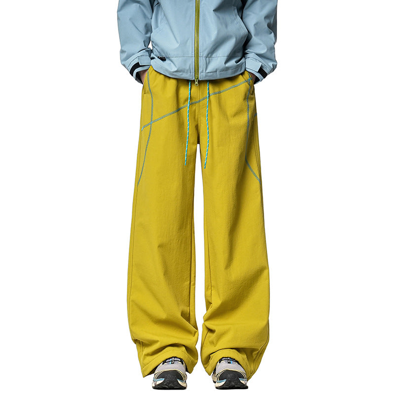Color blocked casual men’s trousers
