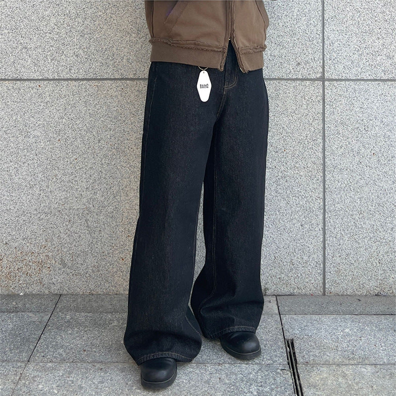 Loose Wide Leg Denim Pants for Men