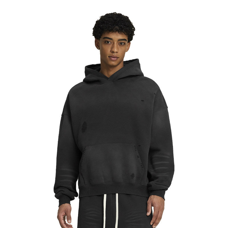 American Retro Streetwear Hoodie Set