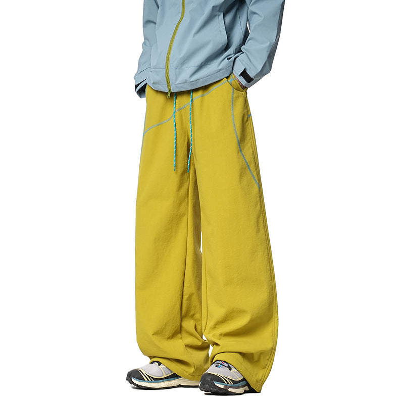 Color blocked casual men’s trousers