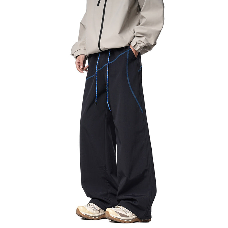 Color blocked casual men’s trousers