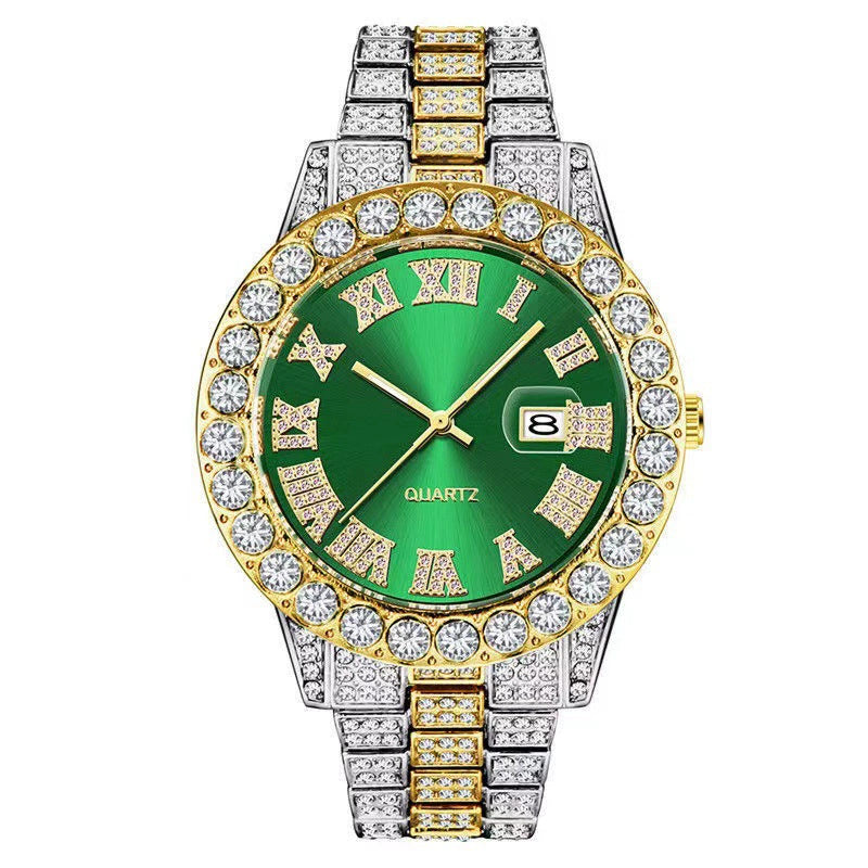 Mens Diamond Quartz Watch