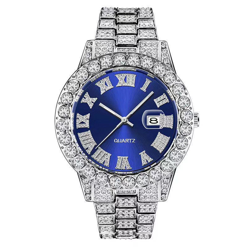 Mens Diamond Quartz Watch