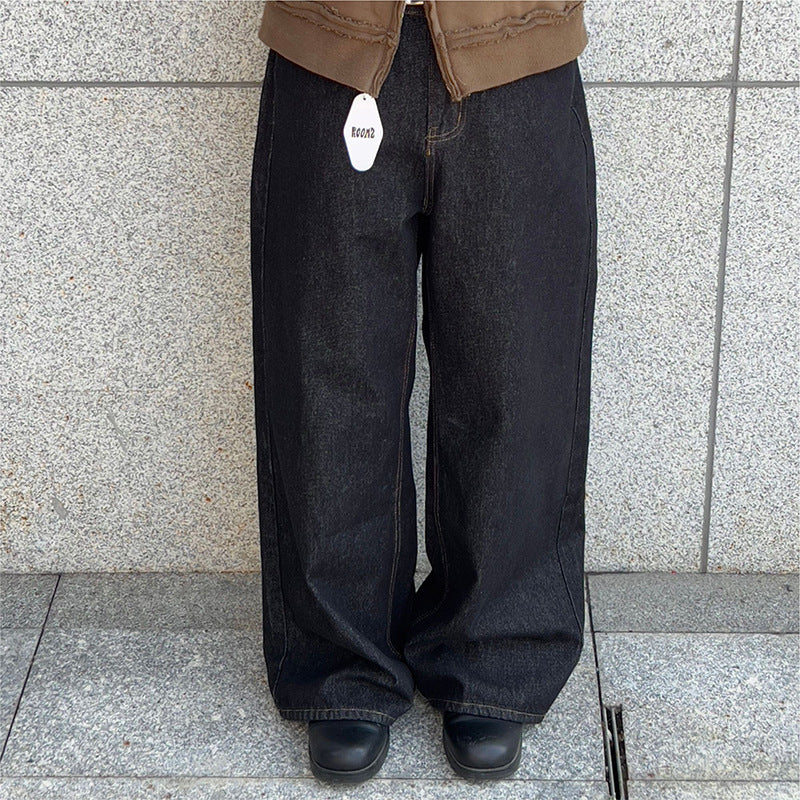 Loose Wide Leg Denim Pants for Men