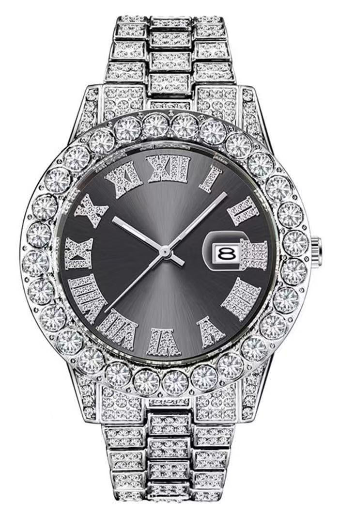 Mens Diamond Quartz Watch