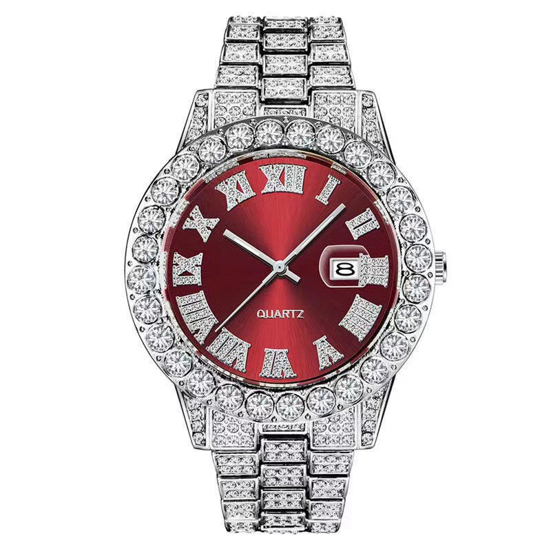 Mens Diamond Quartz Watch