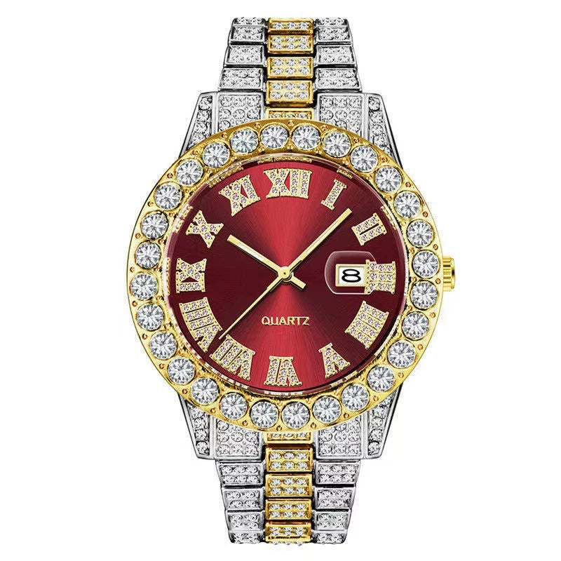 Mens Diamond Quartz Watch
