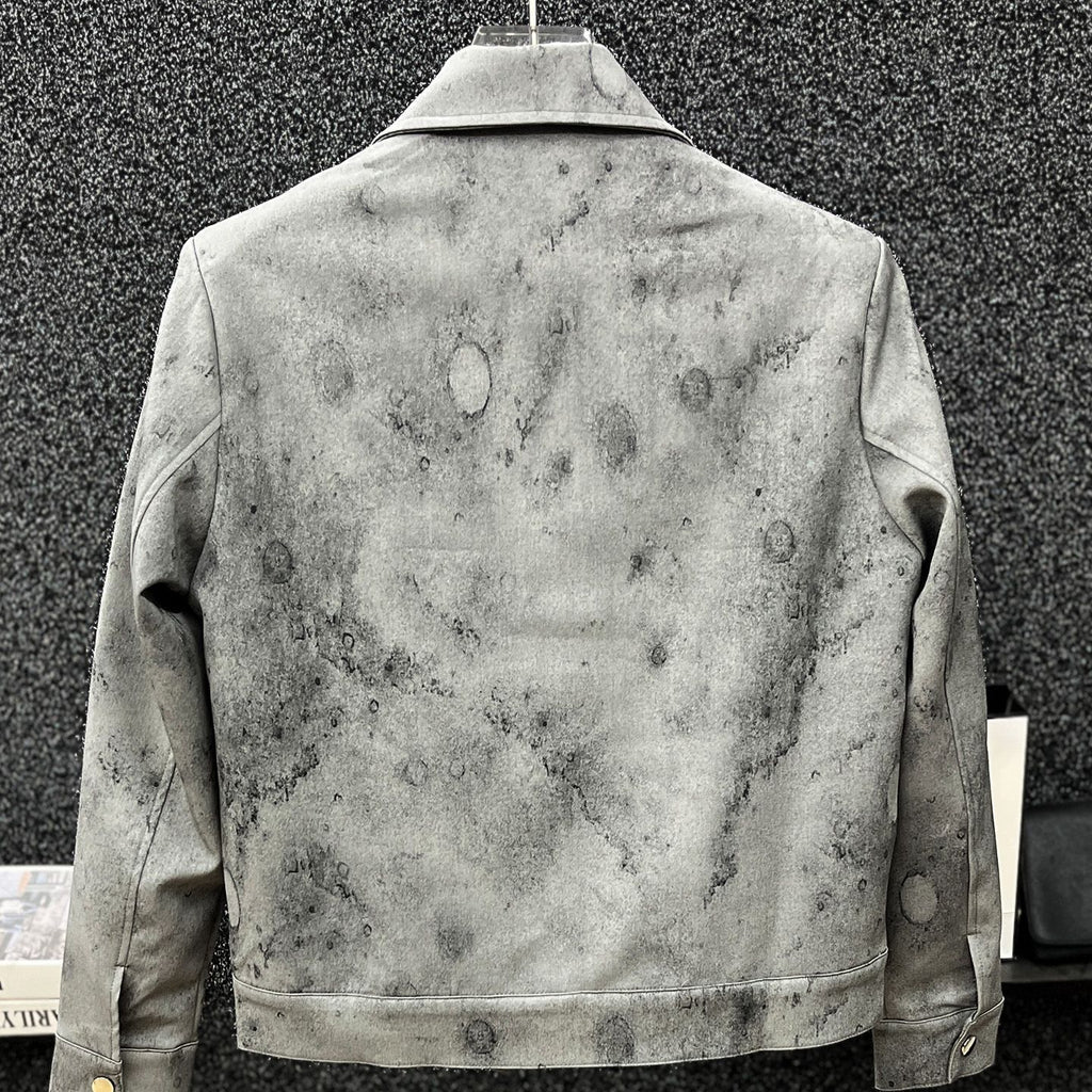Vintage Retro tie-dye short coat for men